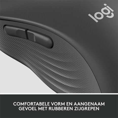 Logitech Signature M650 Draadloze Muis - Voor kleine tot middelgrote handen, 2 jaar batterijduur, stil klikken, aanpasbare zijknoppen, Bluetooth, compatibel met meerdere apparaten - Graphite