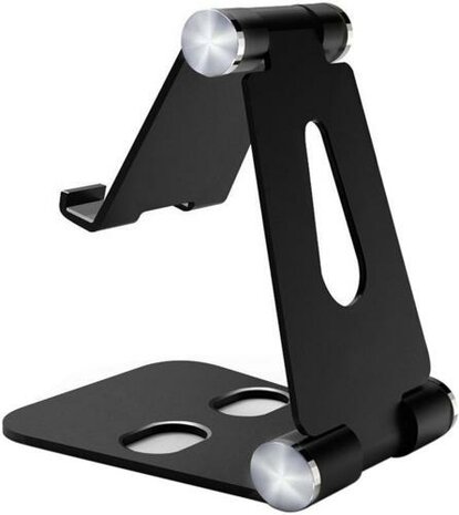 Mobiparts Tablet Stand Holder Metal size L - Zwart