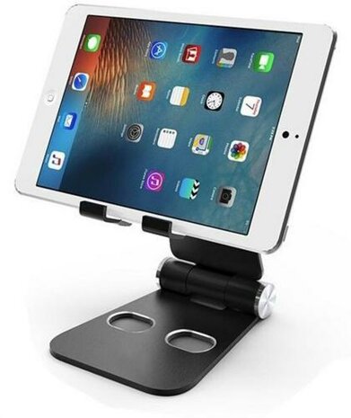 Mobiparts Tablet Stand Holder Metal size L - Zwart