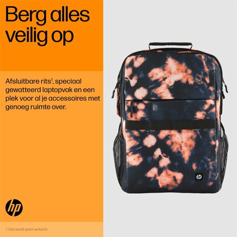 HP BAG Campus XL Backpack, tie-dye 16 Inch