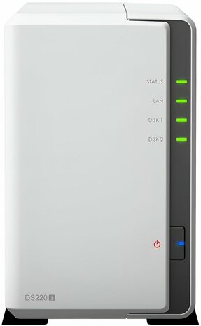 Synology DiskStation DS220J NAS 4TB | 2 Drive Bays | Inclusief 2 x 2TB HDD | 1x Gigabit Ethernet | Wit