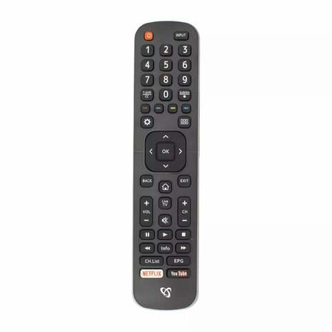 SBOX RC-01405 | Afstandsbediening | Compatibel met Hisense TV's | Zwart