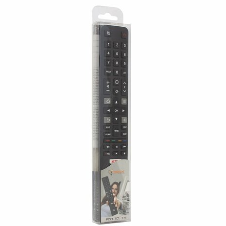 SBOX RC-01406 | Afstandsbediening | Compatibel met TCL TV's | Zwart
