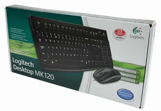 Logitech LGT-MK120 | Bedrade Muis en Toetsenbordcombo | QWERTY