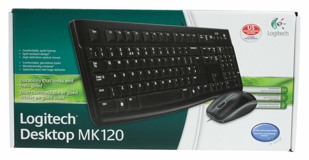 Logitech LGT-MK120 | Bedrade Muis en Toetsenbordcombo | QWERTY