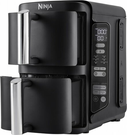 Ninja SL300EU Airfryer | Dubbele Mand | 7,6 Liter | Vrijstaand | 1750 Watt | Zwart | OPEN BOX