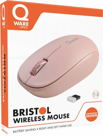 QWARE Wireless Mouse Bristol Roze
