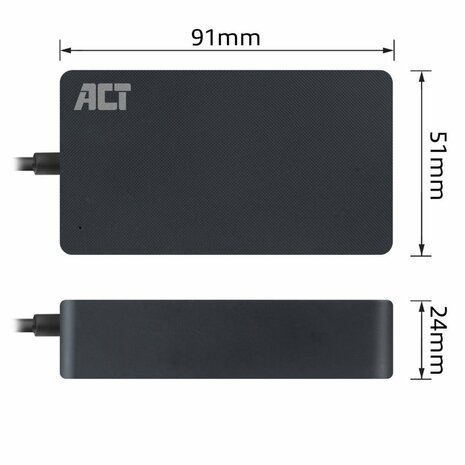 ACT AC2000 | Netvoeding | Binnengebruik | 45 W | Zwart
