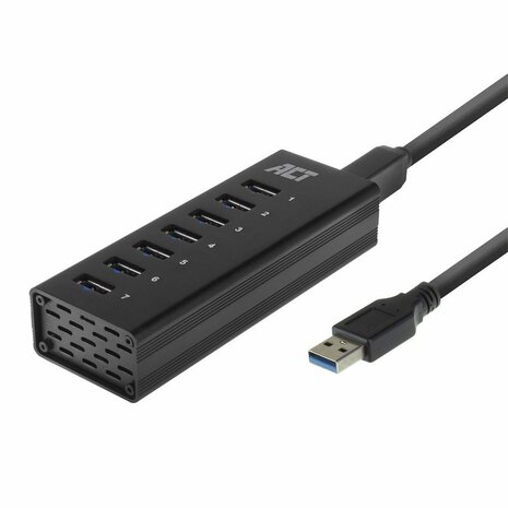 ACT AC6315 | USB 3.2 Gen 1 Hub | Type-A | 5 Gbit/s | Zwart