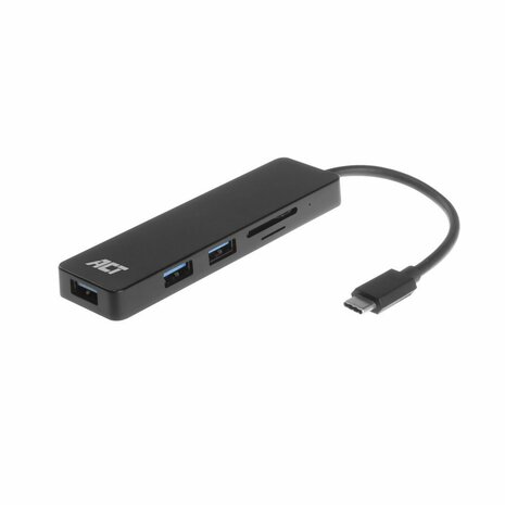 ACT AC6405 | USB 3.2 Gen 1 Hub | Type-C | 5 Gbit/s | Zwart