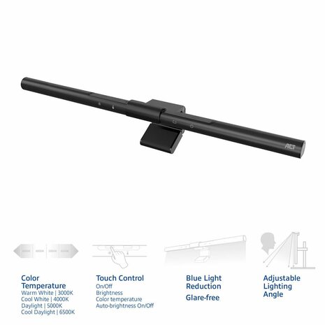 ACT AC8055 | Monitor LED-lamp | Dimbaar | Voeding via USB | OPEN BOX