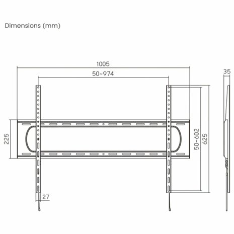 SBOX PLB-7369F | TV-beugel | 60-120" | Max 120kg | VESA 900x600