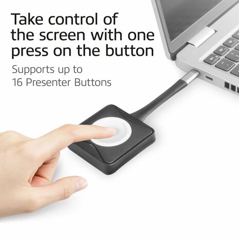 ACT Aero 4K Draadloos Presentatiesysteem (AC7960) | 4K (3840x2160) | USB-C | HDMI | Plug and Play | Multi User | Split Screen