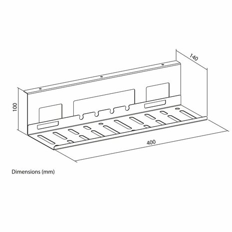 ACT Kabelgoot voor onder bureau | 40 cm | Staal