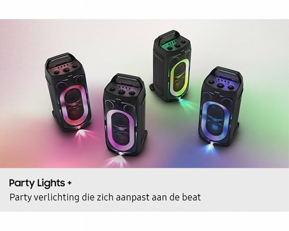 Samsung Sound Tower MX ST50F/XN | Bluetooth Party Speaker | 240W | Tot 18 Uur Accuduur | IPX4 Spatwaterbestendig | Karaoke & Party Lights+