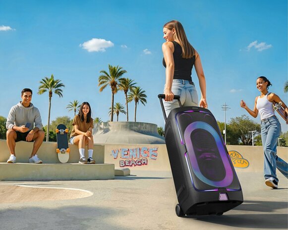 Samsung Sound Tower MX ST50F/XN | Bluetooth Party Speaker | 240W | Tot 18 Uur Accuduur | IPX4 Spatwaterbestendig | Karaoke & Party Lights+