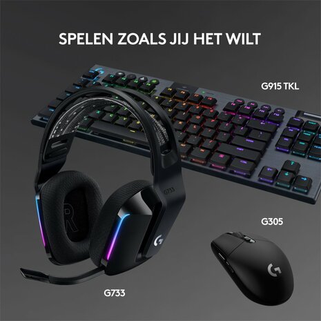 Logitech G G733 LIGHTSPEED Wireless Gaming Headset | RGB | Zwart