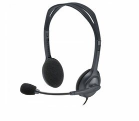 Logitech H111 | On-Ear Bedrade 3,5mm Koptelefoon met Microfoon | Grijs
