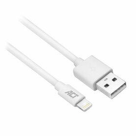 ACT kabel | USB-A naar Lightning | 1 m | Wit | AC3011