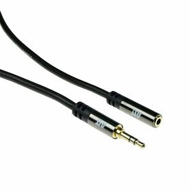 ACT AC3615 | 3.5mm Audiokabel | 2 Meter | Stereo Jack naar Jack | Zwart