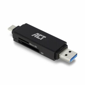 ACT AC6375 | Geheugenkaartlezer | USB 3.2 Gen 1 | Zwart