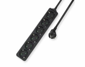 ACT AC2460 | Stekkerdoos | 6 Stopcontacten | 3 m | Binnen | Zwart