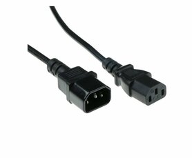 Microconnect AK 5029 | Stroomkabel | C13 naar C14 | 0,6 m | 250V / 10A | Zwart