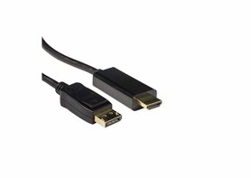 ACT AK3991 | DisplayPort naar HDMI Kabel | 3 m | Zwart
