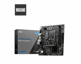 MSI PRO H610M-E | Socket LGA 1700 | Intel H610 | 4xDDR5 | Micro-ATX | Moederbord