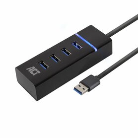 ACT AC6300 | USB 3.2 Gen 1 Interface Hub | Type-A | 5 Gbps | Zwart