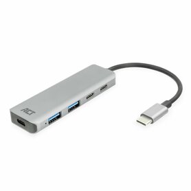 ACT AC7072 USB-C Hub 3.0 | 2x USB-A & 2x USB-C Poorten | 5 Gbps | Aluminium Behuizing | 12 cm Kabel