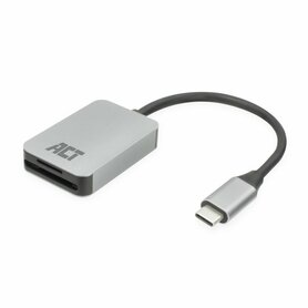 ACT AC7056 | Geheugenkaartlezer | USB 3.2 Gen 1 Type-C | SD/microSD | Grijs