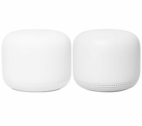 Google Nest Wifi (2‑pack) | Wifi 5 | Mesh Wifi-systeem | Gigabit Ethernet | Dual-band (2,4 GHz / 5 GHz) | ~2200 Mbit/s